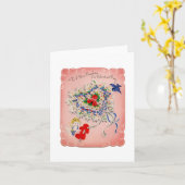 ヴィンテージバレンタイン カード (黄色い花)