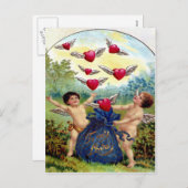 ヴィンテージバレンタイン シーズンポストカード (正面/裏面)