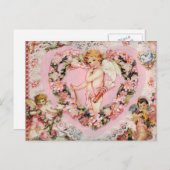 ヴィンテージバレンタイン シーズンポストカード (正面/裏面)