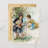 ヴィンテージバレンタイン シーズンポストカード (正面/裏面)