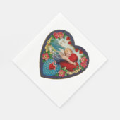 ヴィンテージバレンタイン スタンダードランチョンナプキン (角)