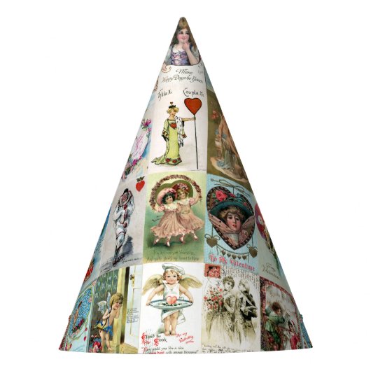 ヴィンテージバレンタイン パーティーハット (正面)