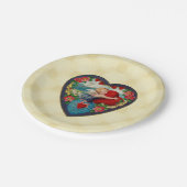 ヴィンテージバレンタイン ペーパープレート (アングル)