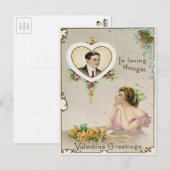 ヴィンテージバレンタイン ポストカード (正面/裏面)