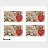 ヴィンテージバレンタイン 長方形シール (シート)