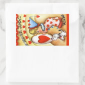 ヴィンテージバレンタイン 長方形シール (バッグ)