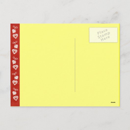 ヴィンテージバレンタ子供へン シーズンポストカード (裏面)