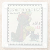 ヴィンテージバレーフォージクリスマススタンプ ガラスコースター (裏面)