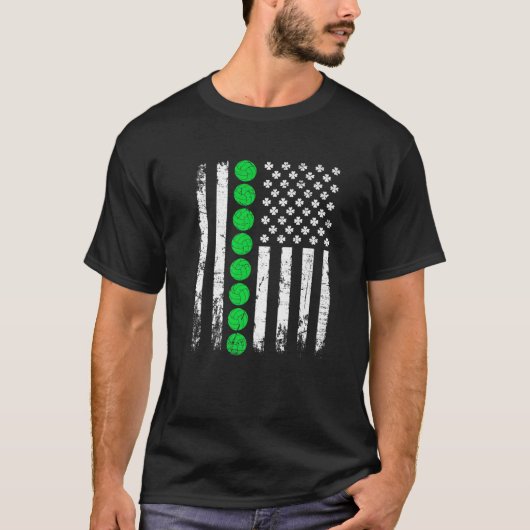 ヴィンテージバレーボールSt patricks day米国国旗S Tシャツ (正面)