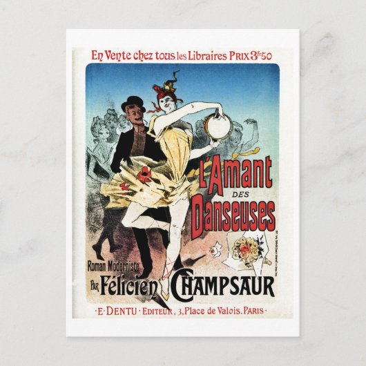 ヴィンテージバレーリナスの本広告の恋人 ポストカード (正面)