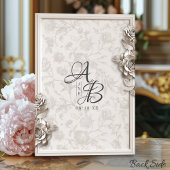 ヴィンテージバロエレガントクフローラオールドマネー結婚ズ 招待状