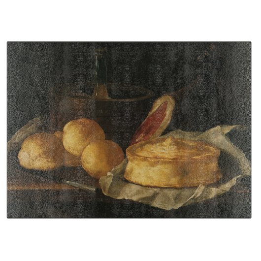 ヴィンテージバロックの残りの生活パン、タルト、ハム カッティングボード (正面)