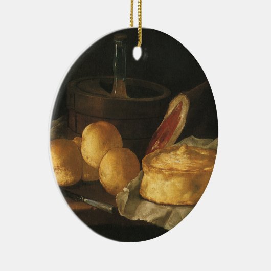 ヴィンテージバロックの残りの生活パン、タルト、ハム セラミックオーナメント (右)