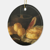 ヴィンテージバロックの残りの生活パン、タルト、ハム セラミックオーナメント (左)