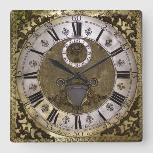 ヴィンテージバロックアンティークレプリカ時計 スクエア壁時計
