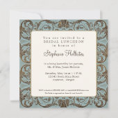 ヴィンテージバロックエレガントブライダルシャワールンチョン 招待状 (正面)