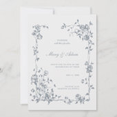 ヴィンテージバロックエレガント花結婚式招待状 招待状 (正面)