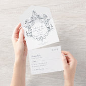 ヴィンテージバロックオーナメントエレガントウェディング 招待状