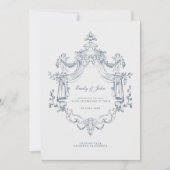 ヴィンテージバロックオーナメントエレガントウェディング 招待状 (正面)