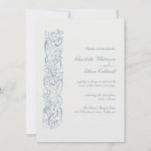 ヴィンテージバロックオーナメントエレガ縁どントウェディング 招待状 (正面)