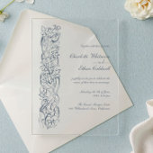 ヴィンテージバロックオーナメントエレガ縁どントウェディング 招待状