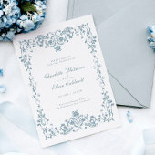 ヴィンテージバロックフレームエレガントなウェディング招待状 招待状