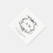 ヴィンテージバロックフローラクビクトリアンレ結婚スト スタンダードカクテルナプキン (角)