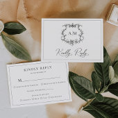 ヴィンテージバロックフローラクビクトリアンレ結婚スト 出欠カード