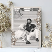 ヴィンテージバロックフローラモノグラム結婚写真 セーブザデート