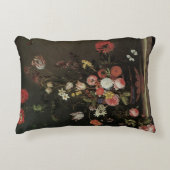 ヴィンテージバロックフローラ静物花瓶 アクセントクッション (正面)