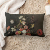 ヴィンテージバロックフローラ静物花瓶 ランバークッション (ブランケット)