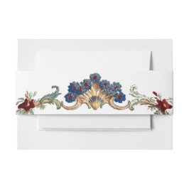 ヴィンテージバロックロココカラー縁どフローラ 招待状ベリーバンド