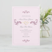 ヴィンテージバロックロココダスティー結婚バラ 招待状 (スタンド正面)