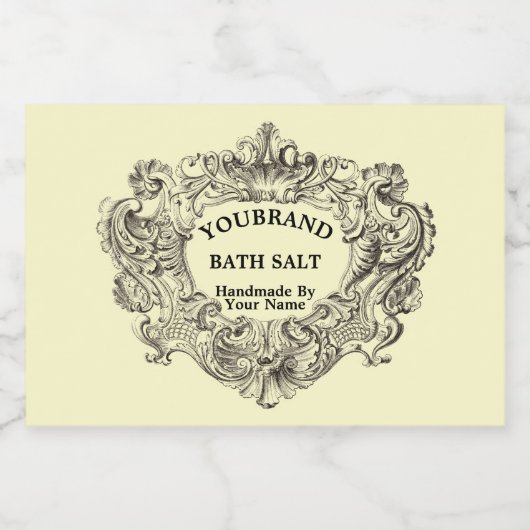 ヴィンテージバロックロココビクトリアンテンプレート フードラベル (シングルラベル)