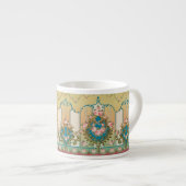 ヴィンテージバロックロコピンクローゼフリーズリストレット エスプレッソカップ (正面右)