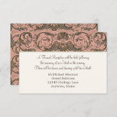 ヴィンテージバロック披露宴スクロールワーク赤面n金ゴールド 招待状 (正面/裏面)