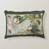 ヴィンテージバロック時代アトラスフロンティスピースワールドグローブ アクセントクッション (正面)