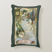 ヴィンテージバロック時代アトラスフロンティスピースワールドグローブ アクセントクッション (裏面(縦))