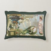 ヴィンテージバロック時代アトラスフロンティスピースワールドグローブ アクセントクッション (裏面)