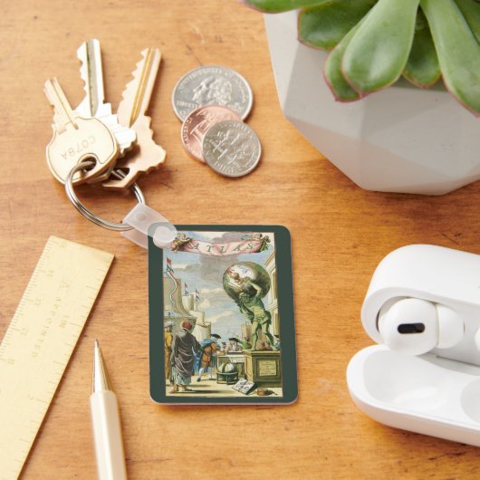 ヴィンテージバロック時代アトラスフロンティスピースワールドグローブ キーホルダー (デスク)