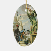 ヴィンテージバロック時代アトラスフロンティスピースワールドグローブ セラミックオーナメント (右)