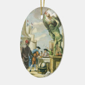 ヴィンテージバロック時代アトラスフロンティスピースワールドグローブ セラミックオーナメント (左)