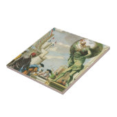 ヴィンテージバロック時代アトラスフロンティスピースワールドグローブ タイル (側面)