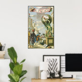 ヴィンテージバロック時代アトラスフロンティスピースワールドグローブ ポスター (ホームオフィス)