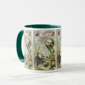 ヴィンテージバロック時代アトラスフロンティスピースワールドグローブ マグカップ (正面左)