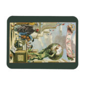 ヴィンテージバロック時代アトラスフロンティスピースワールドグローブ マグネット (横)