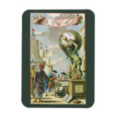 ヴィンテージバロック時代アトラスフロンティスピースワールドグローブ マグネット (縦)