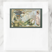 ヴィンテージバロック時代アトラスフロンティスピースワールドグローブ 長方形シール (バッグ)