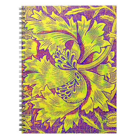 ヴィンテージバロック様式カラフル雑誌 ノートブック (正面)