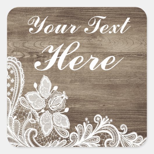 ヴィンテージバロック素朴レースオエレガントンバーンウッド スクエアシール (正面)